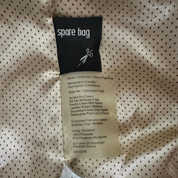 Danier Ladies Tan Leather Moto Jacket - Size Large - Picture 13 of 13